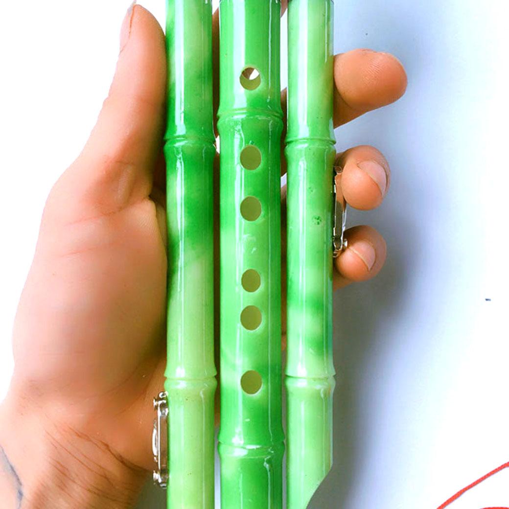 Oval smooth gem flute
