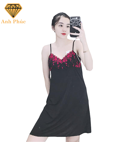 [HCM]Đầm 2 dây chất thun lạnh mặc ngủ  Anh Phúc