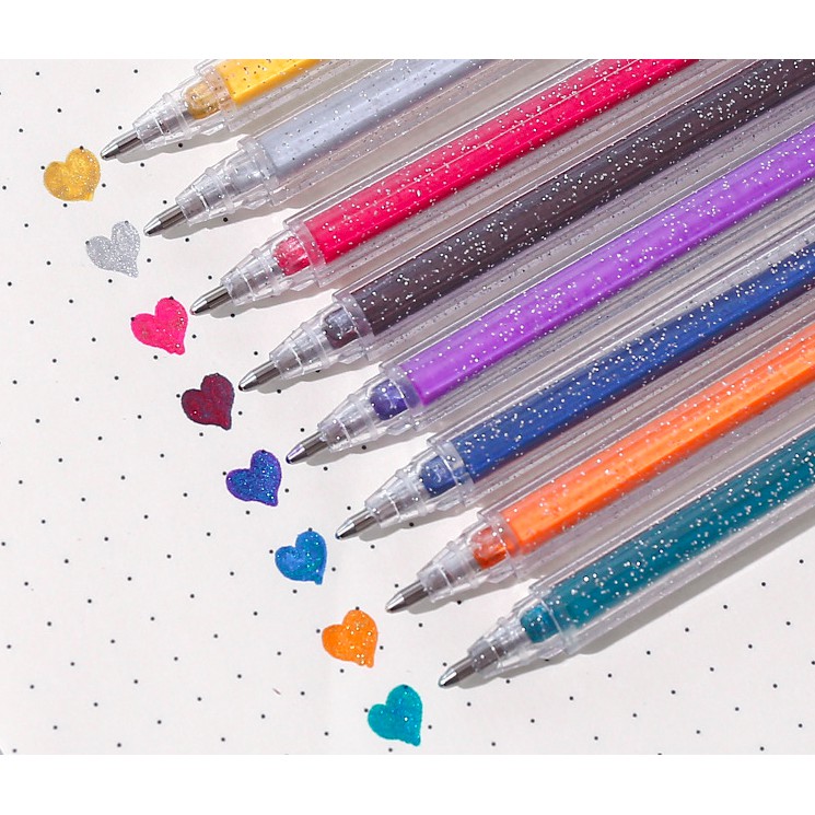 Vỉ 8 Cây Bút Nhũ 8 Màu Glitter