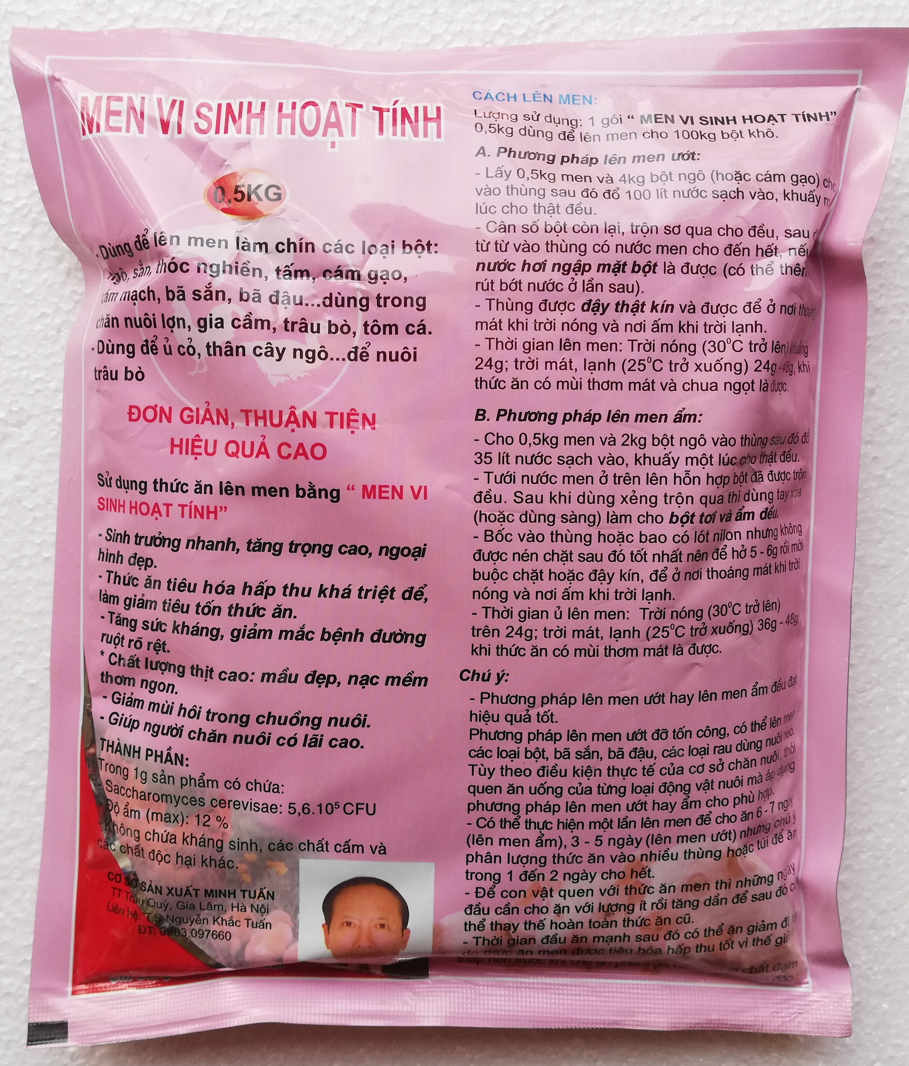 10 gói Men ủ vi sinh hoạt tính 500g