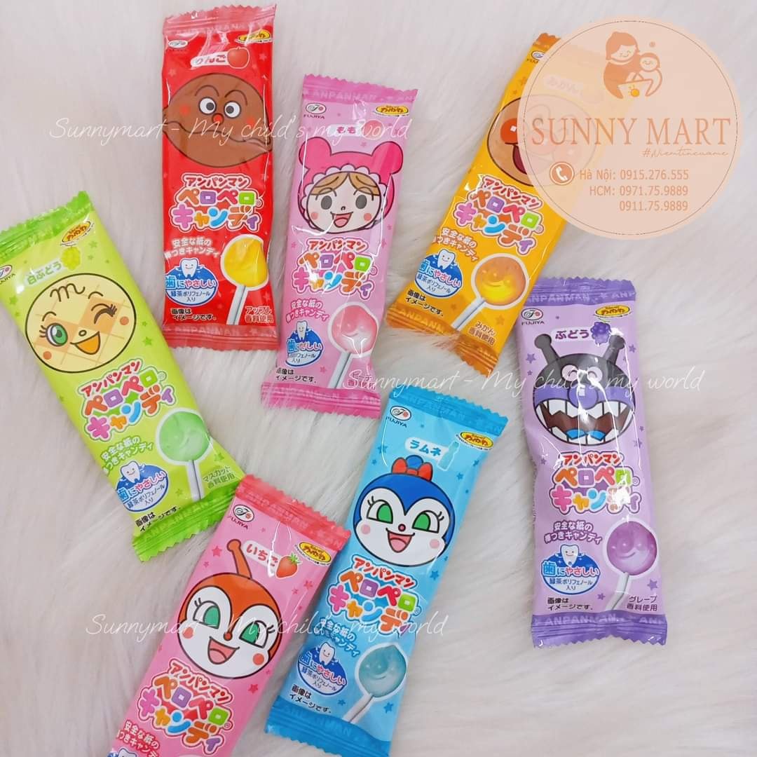 Kẹo mút chống sâu răng chú hề anpanman nhật