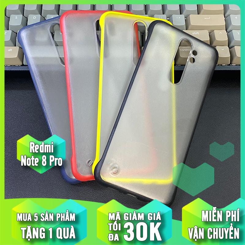 Ốp lưng cho Xiaomi Redmi Note 8 Pro nhám hở viền, nhựa TPU dẻo