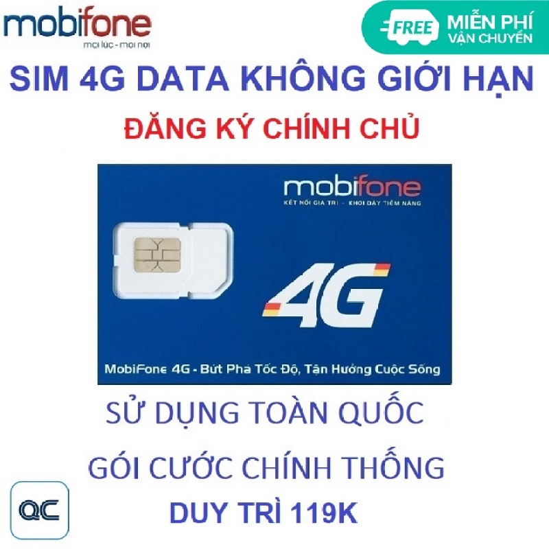 Sim 4G Tỷ GB 500 phút mobifone 30 phút liên mạng không có tài khoản miễn phí vận chuyển toàn quốc