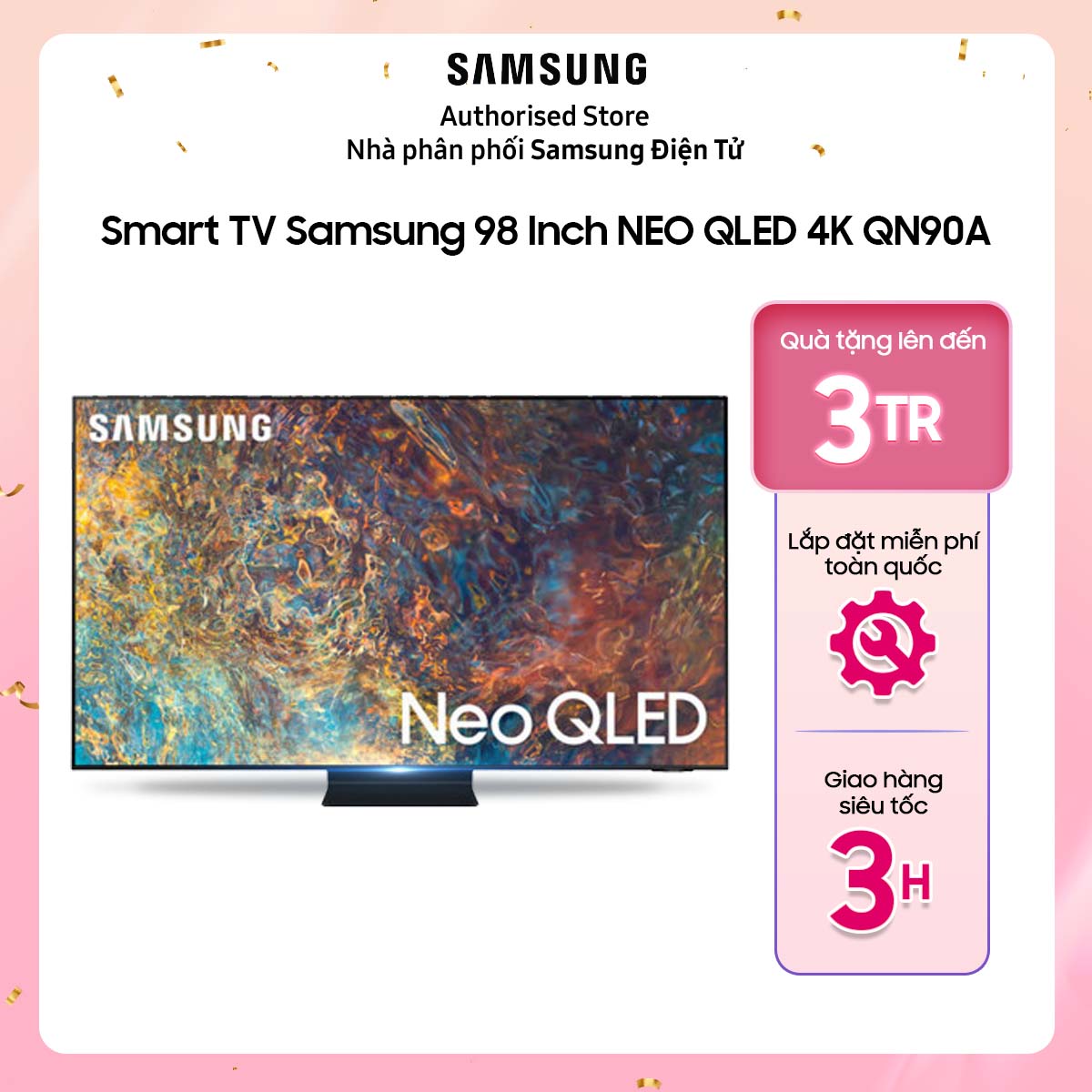 Qa98qn90aa - smart tivi samsung 4k neo qled 98 inch qa98qn90aakxxv qa98qn90aa qa98qn90a 98qn90aa 98qn90a