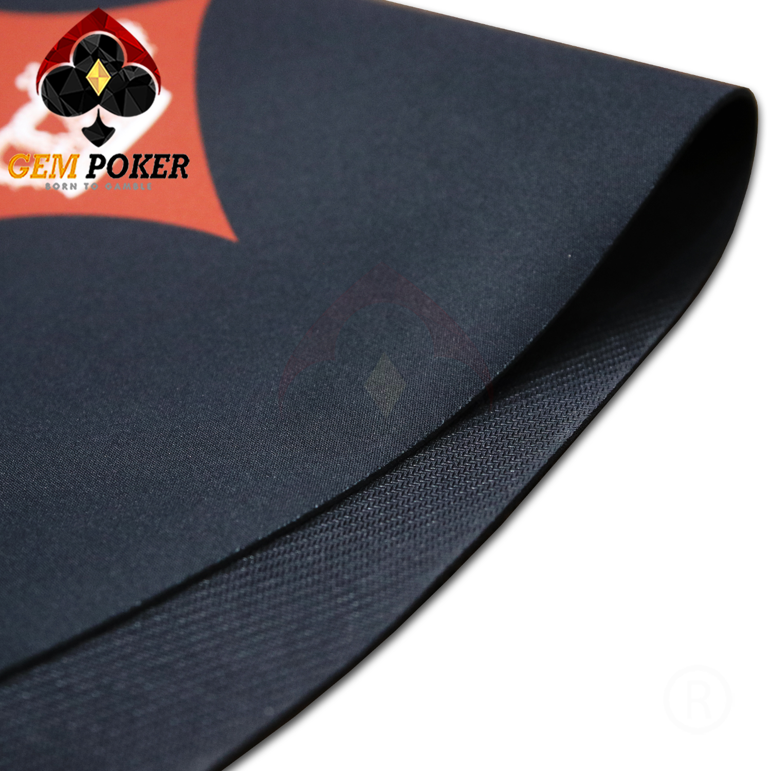 THẢM TRÒN POKER TEXAS CAO SU - BLACK