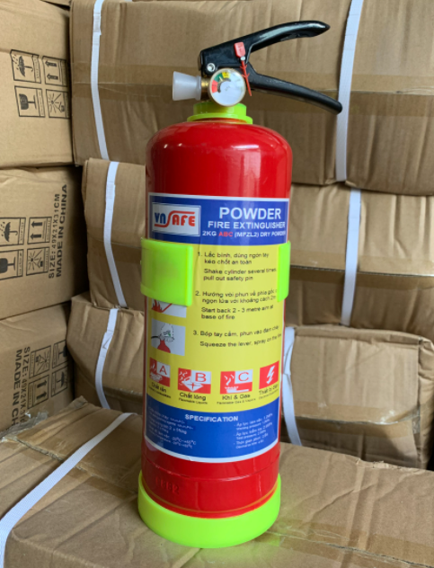 Bình chữa cháy bột abc 2kg mfzl2 kèm giá treo