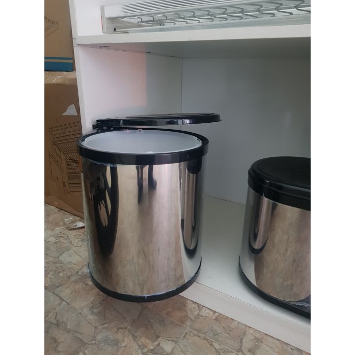 Thùng Rác Tròn Gắn Cánh tủ bếp 14l