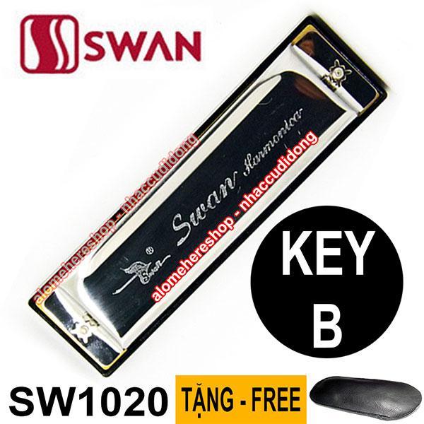 Kèn harmonica diatonic Swan SW1020 key B (Bạc)