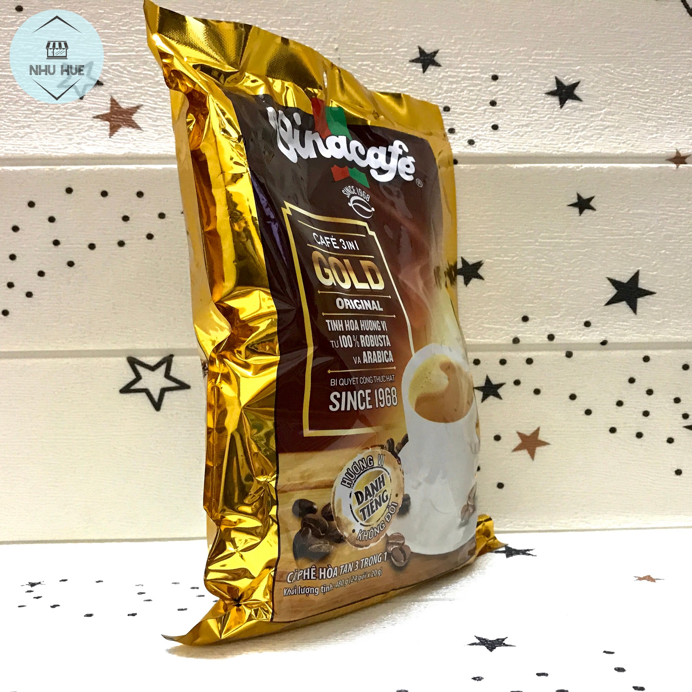 Cà phê VinaCafe Gold Original 3in1 (túi 24 gói x 20g)