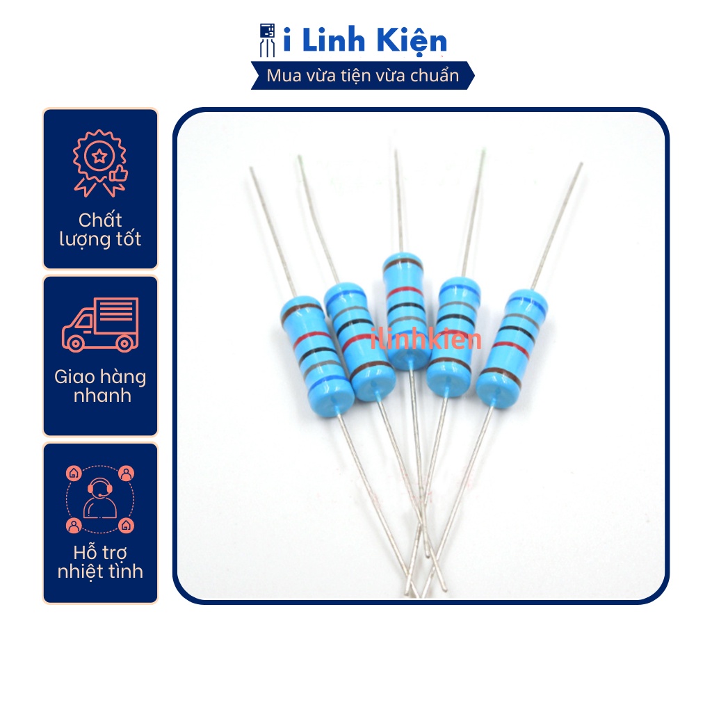 Điện trở vạch 3W 100K 1% chân đồng