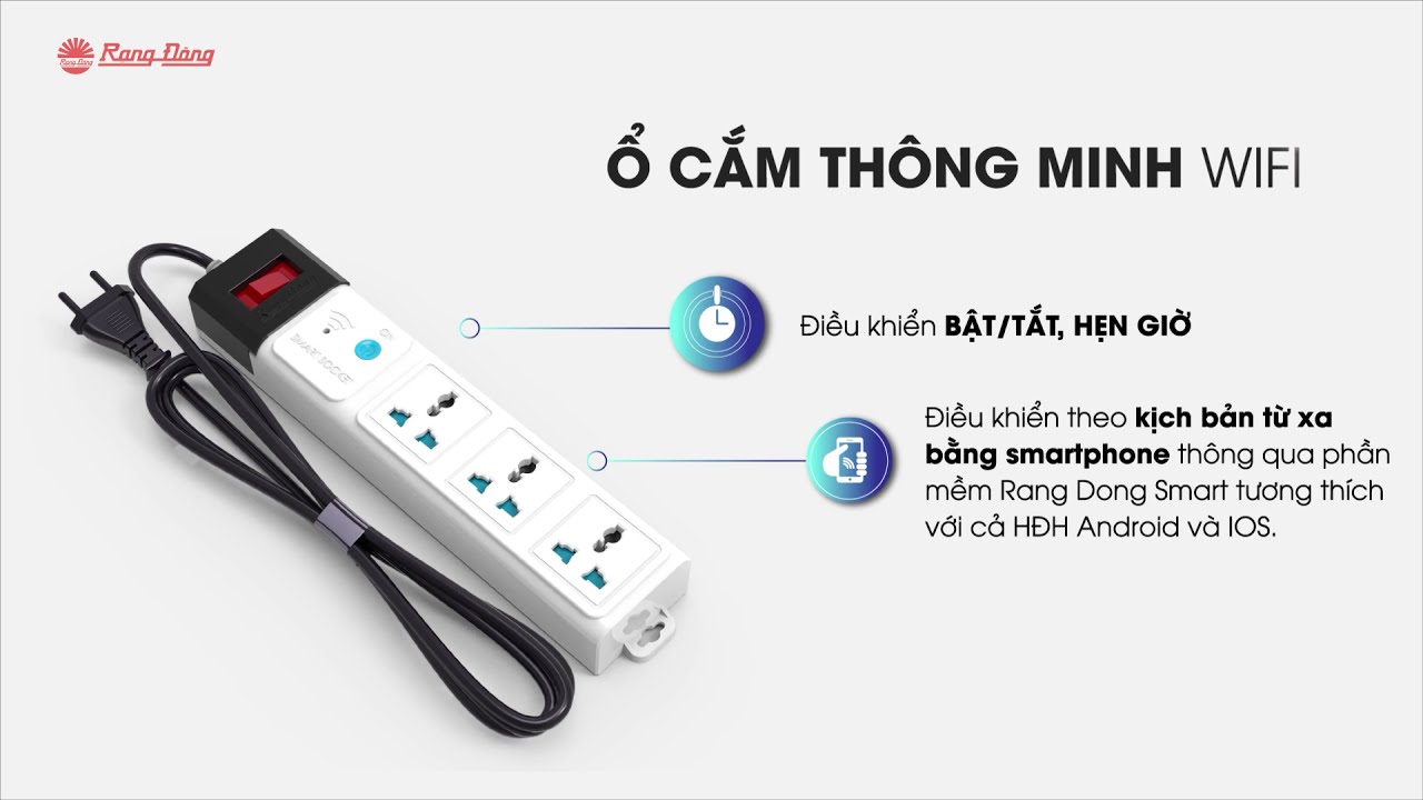 Ổ cắm thông minh Wifi 5m RẠNG ĐÔNG