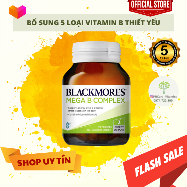 Viên uống bổ sung vitamin B Blackmores Mega B Complex 75 viên nhập khẩu