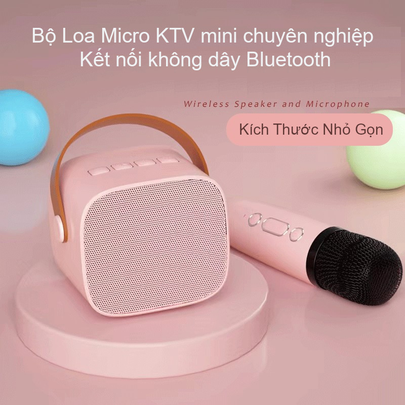 Bộ Loa Bluetooth kèm Micro không dây Karaoke Mini K1 (giao màu ngẫu nhiên)