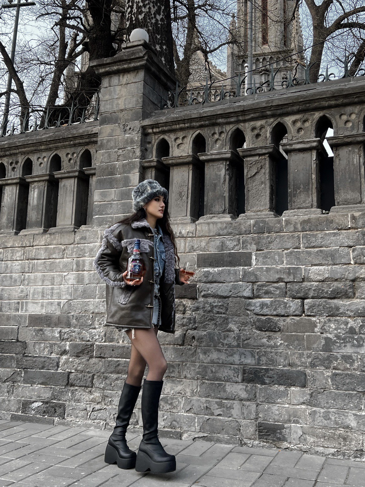 BỐT DA ĐẾ CAO 10CM - HIGH HEEL BOOTS ROCK DARD