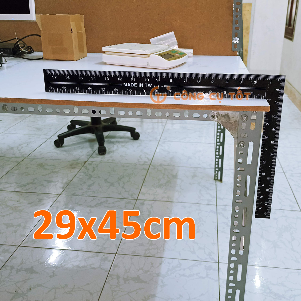 Thước đo góc vuông 2 mặt hệ mét