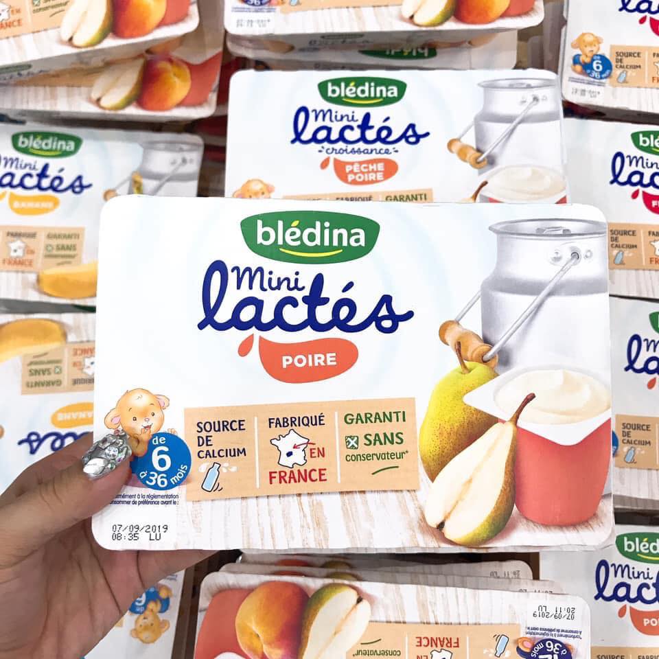 Sữa chua B'ledina mini 6*55G vị lê 6M+ - Pháp date T4/2026