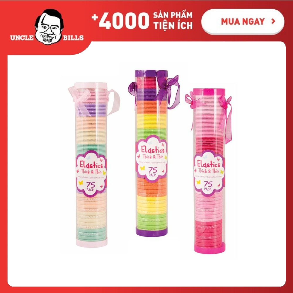 Dây cột tóc trong ống dài 75 cái Uncle Bills AH0242