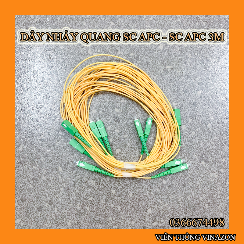 Dây nhảy quang SM SC/APC-SC/APC dài 3m 3.0mm, Simplex