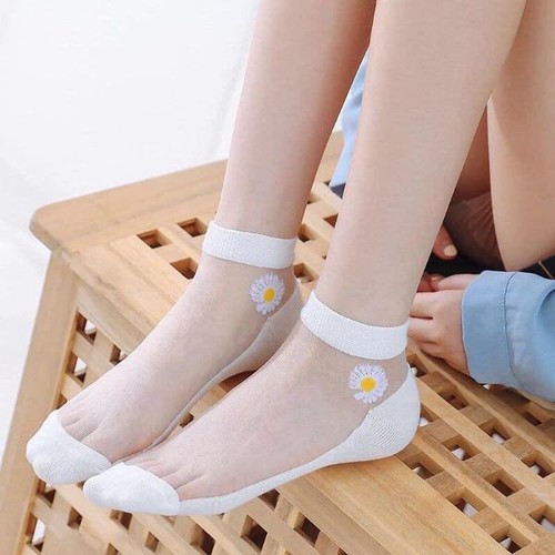 Combo 10 đôi tất,vớ hoa cúc lưới mùa hè