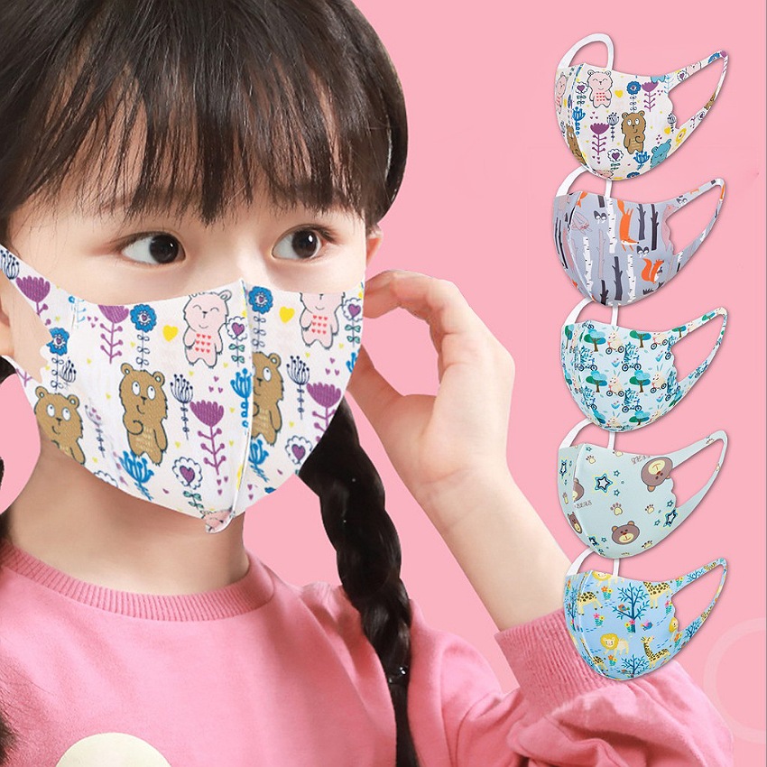 Combo 2 hộp 100 cái khẩu trang 3D Mask Monji trẻ em, khẩu trang 3D cho bé công nghệ Nhật Bản, 3 lớp kháng khuẩn, dây đeo co dãn, cotienshop87