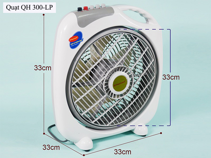 Quạt hộp - quạt tản cánh điện cơ thống nhất vinawind qh-300/350lp