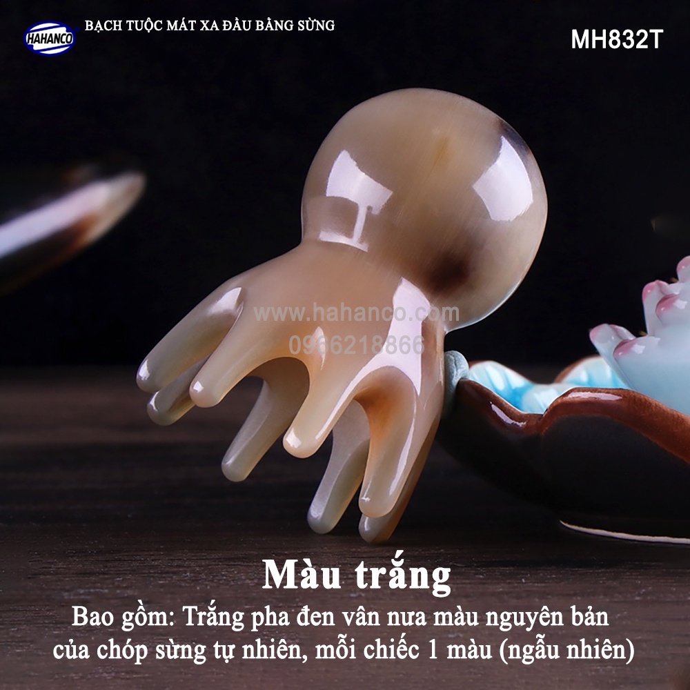 Bạch tuộc Massage đầu, bằng sừng mát xa giúp lưu thông máu Hahanco MH832