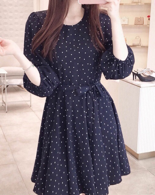ĐẦM CHẤM BI TAY LỠ MS06