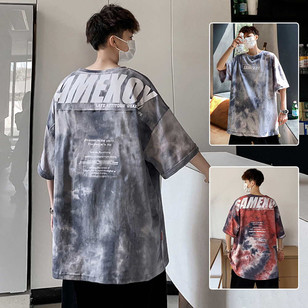 Áo Thun Nam Loang Màu Tay Lỡ Siêu Hot In Họa Tiết Nổi Bật Mẫu Mới 2024 Thời Trang 4MENHN AO TOP NAM 90000168