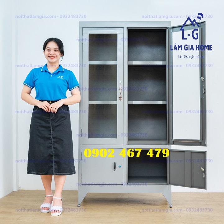 {GIAO NHANH TRONG NGÀY} Tủ hồ sơ kính mẫu 2 cánh