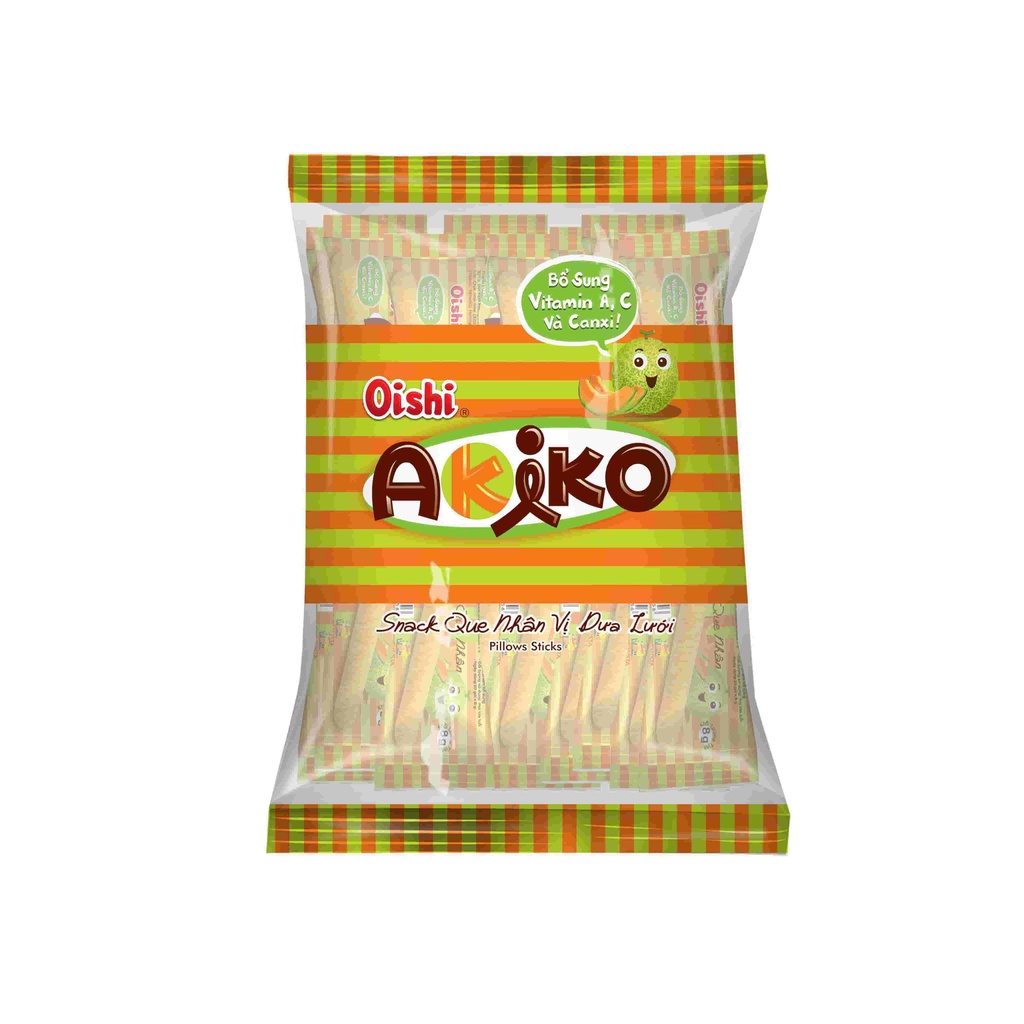 Bánh snack que có nhân Oishi Akiko các vị gói 160g 20 que