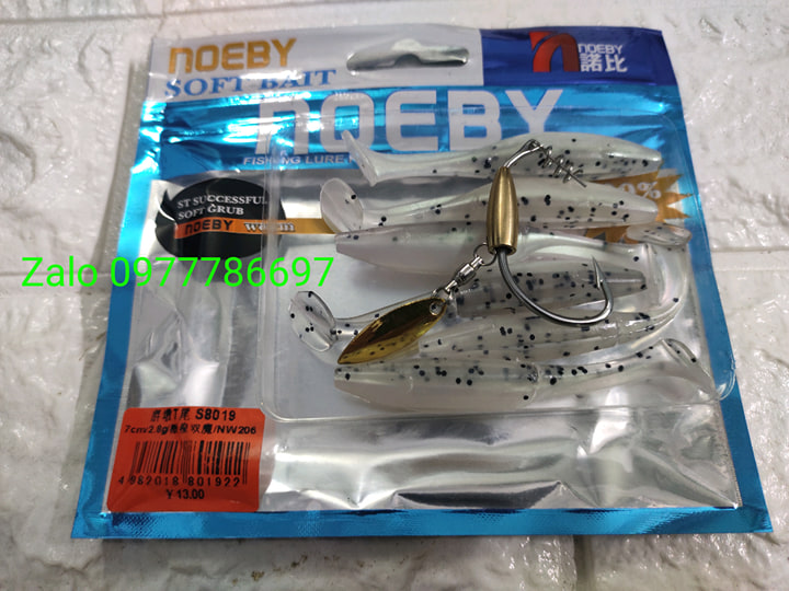 mồi mềm noeby S8019 kèm lưỡi móc mồi Ar15