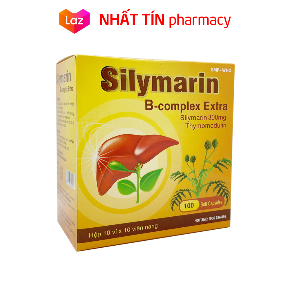 HCMViên uống bổ gan Silymarin B-complex Extra giải độc gan tăng cường chức