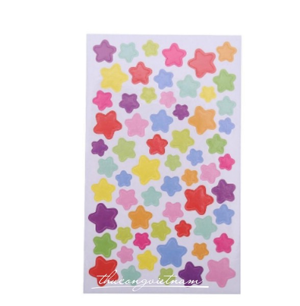 Sticker ngôi sao nhiều màu