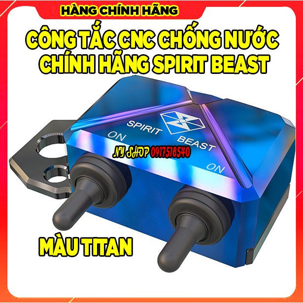 Công tắc cnc spirit beast chống nước màu titan cực đẹp chính hãng