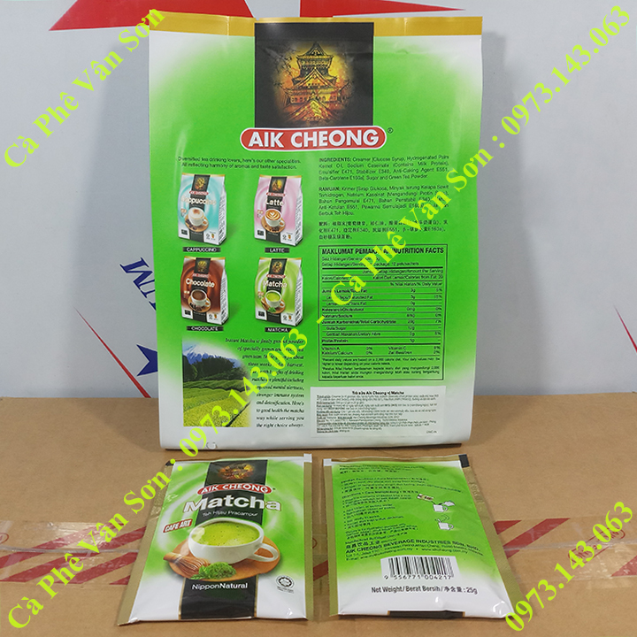 Trà Sữa Matcha Aik Cheong bịch 300g (12 gói x 25g)