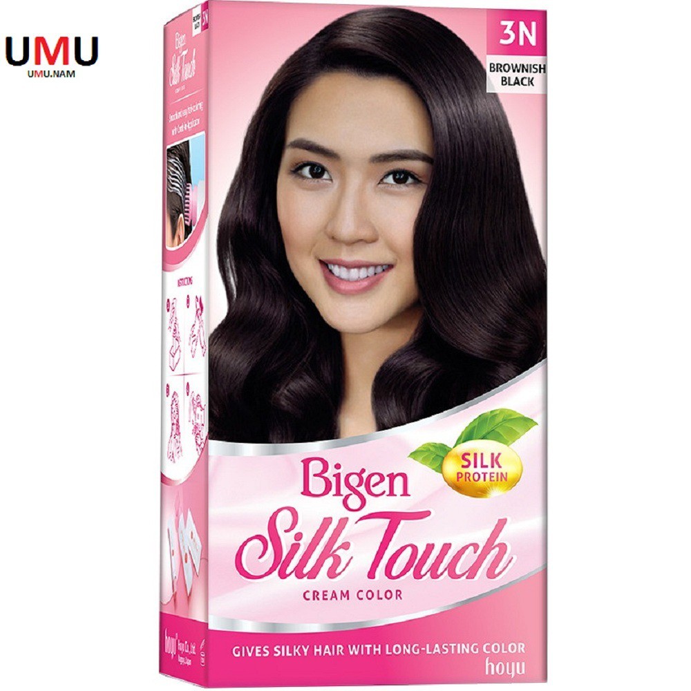 Bigen Silk Touch 3N Nâu Đen sẽ cho bạn một mái tóc bóng mượt, óng ánh như tơ nên mê hoặc người đối diện chỉ ngay lần đầu tiên. Không những thế, công nghệ tiên tiến giúp cho sự bền màu và giảm thiểu hư tổn cho tóc của bạn. Hãy xem ngay hình ảnh để cảm nhận sự khác biệt!