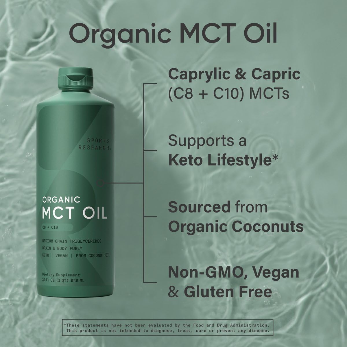 Dầu dừa MCT Oil chuyển hóa chất béo Medium Chain Triglycerides các loại [Hàng Mỹ]