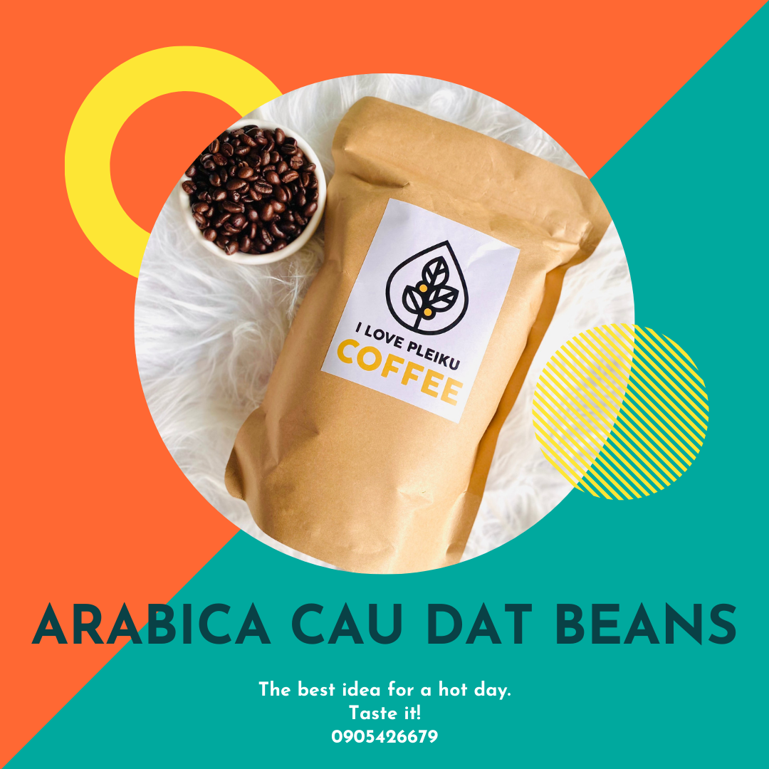 Cà phê hạt Arabica Cầu Đất rang mộc nguyên chất