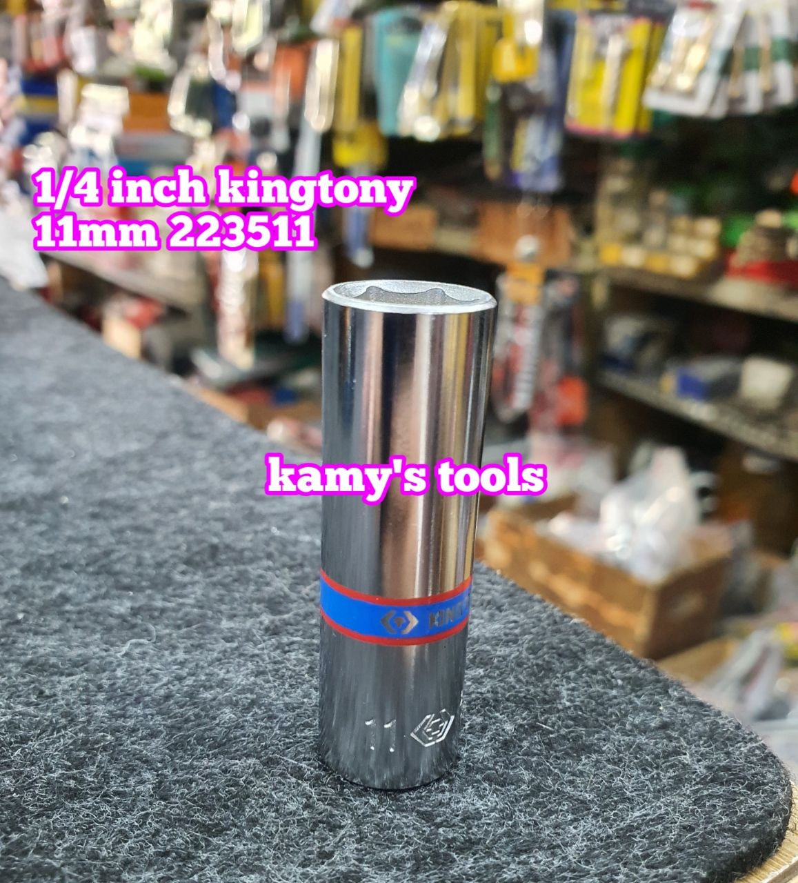 Đầu tuýp đầu khẩu dài 1/4 inch Kingtony 4mm 4.5mm 5mm 5.5mm 6mm 7mm 8mm 9mm 10mm 11mm 12mm 13mm 14mm model 2235