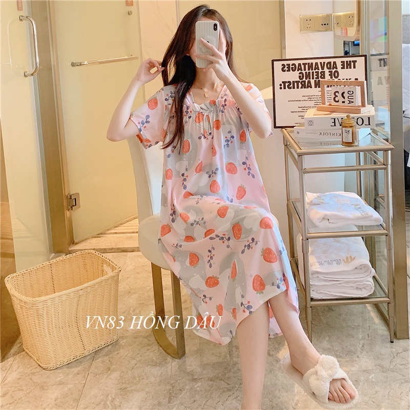 Váy Lanh Mặc Nhà Siêu Mềm Mát VN83