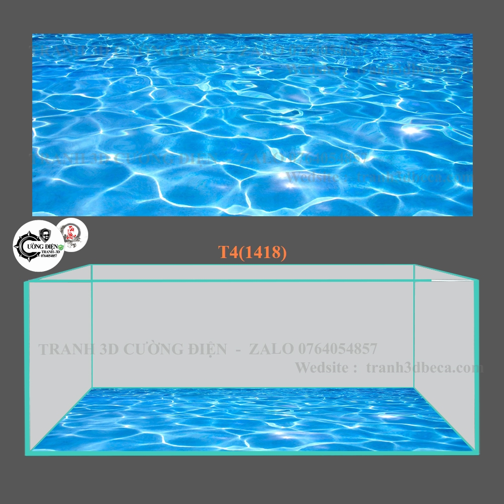 Tranh 3D dán đáy bể cá cảnh
