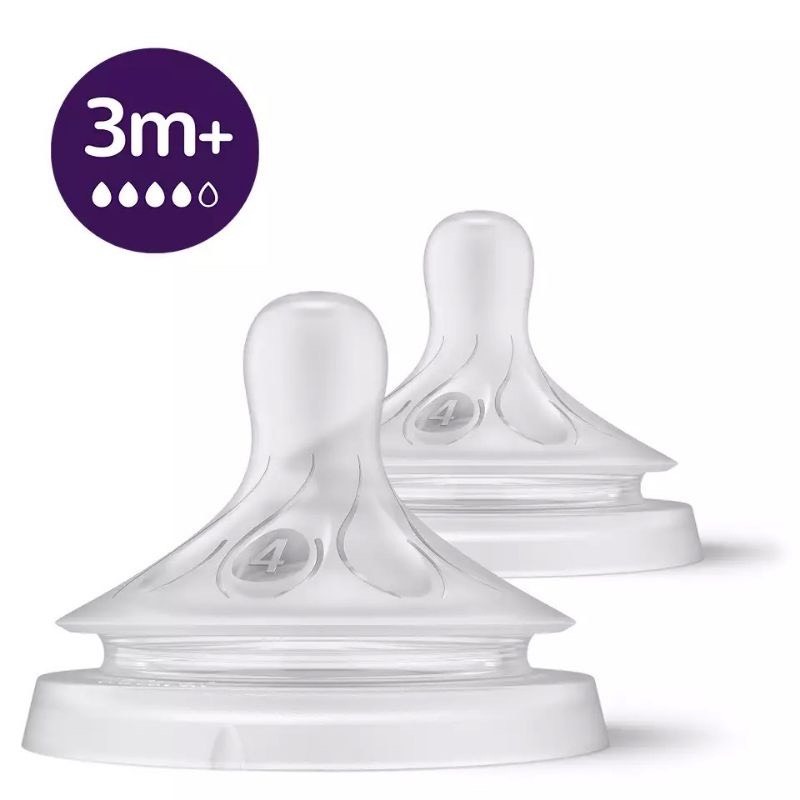 Núm ti bình sữa Philips AVENT mẫu mới ,đủ size [1,2,3,4,5,6 ]