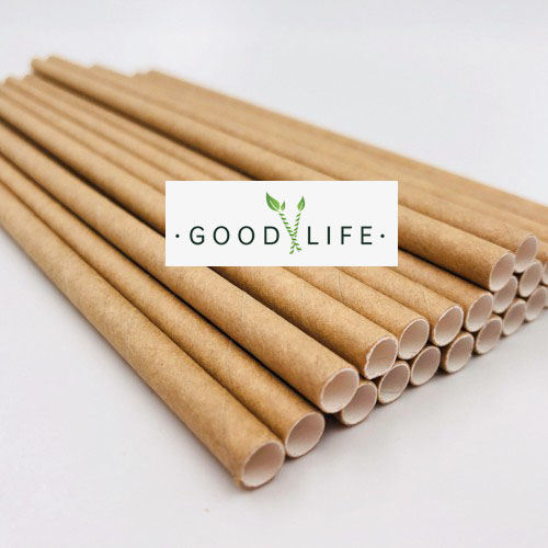 100 Ống hút giấy trắng 12 x 197mm