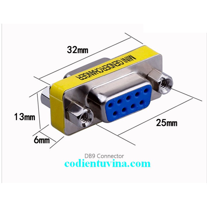 Đầu nối 2 tín hiệu DB9/RS232 (Đực Đực)