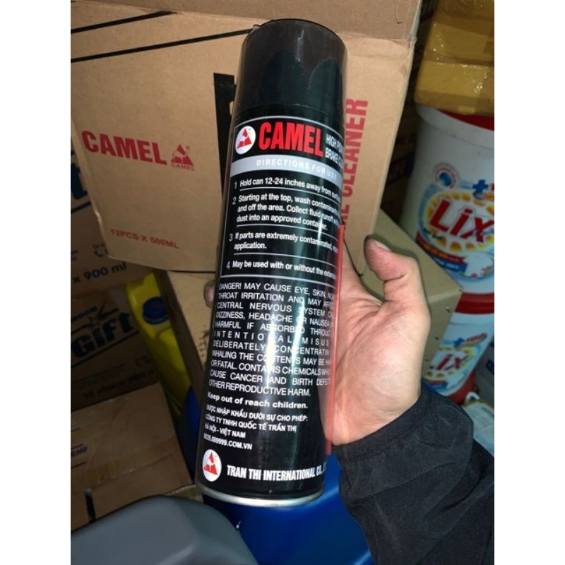 Camel vệ sinh má phanh động cơ rỉ sét dầu mỡ