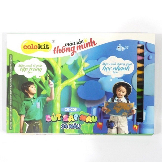 24 Bút Sáp Màu Thiên Long Cr-C09