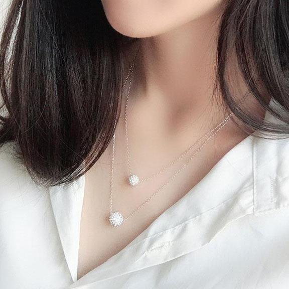 Dây Chuyền Silver Ý S925 Bảo Ngọc Jewelry Nữ Thanh Lịch DB-2324