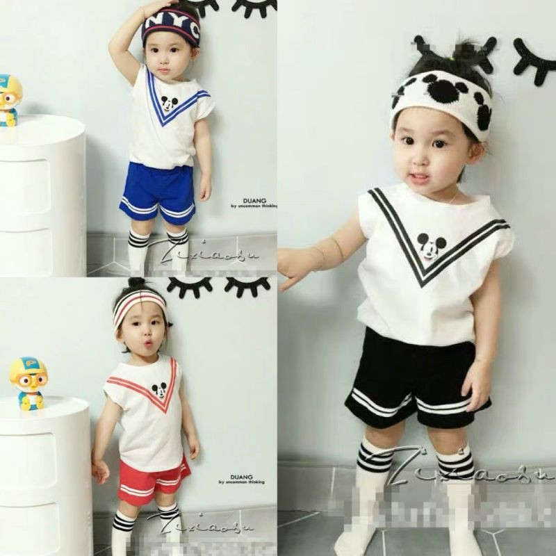 Bộ cộc tay micky cho bé 8-18kg