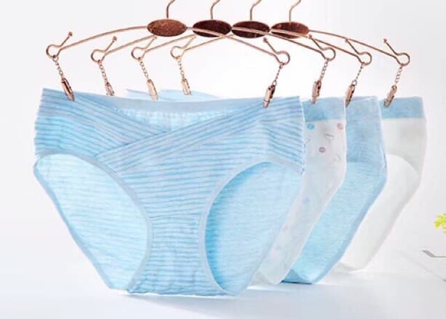 Sét 4 Quần Quần Lót Cạp Chéo Bầu, 100% cotton