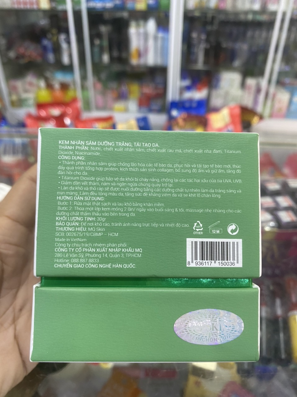 [HCM]kem face mq skin trắng da chống nắng